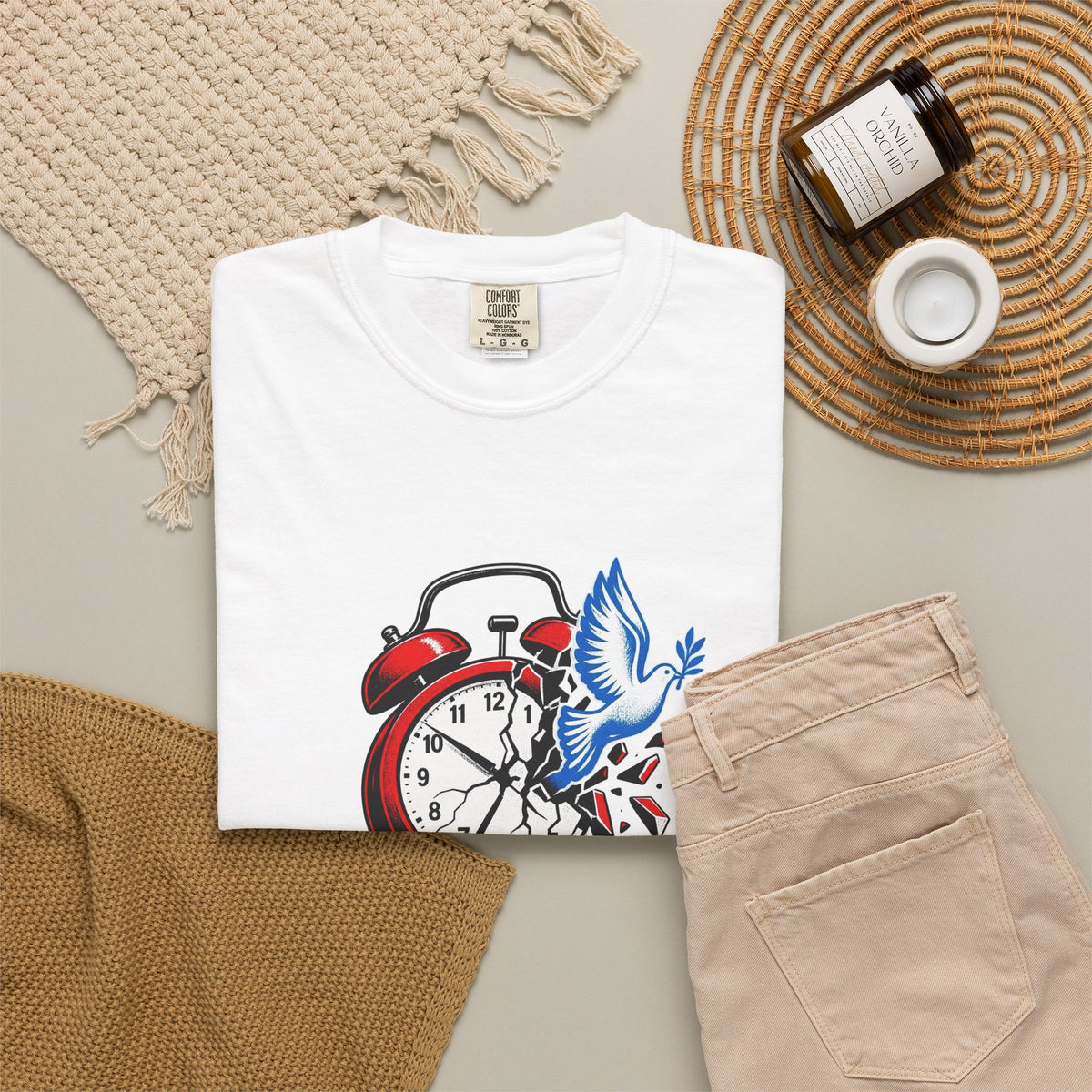 T-shirt solidarité enfance « Arrêtez le feu, sauvez l'enfance »