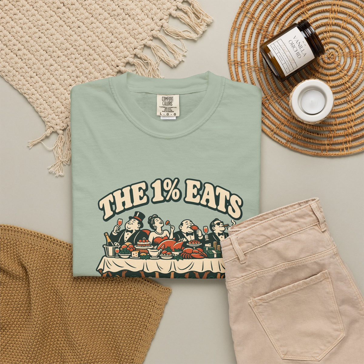 T-shirt message social « The 1% Eats »