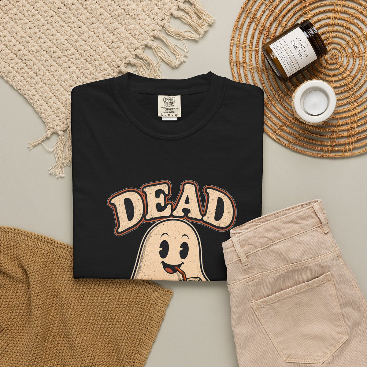 T-shirt rétro humour « Dead Tired »