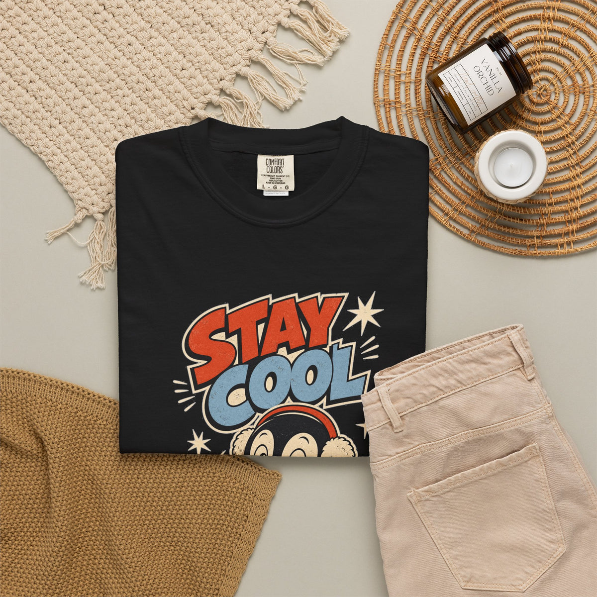 T-shirt rétro humour « Stay Cool »