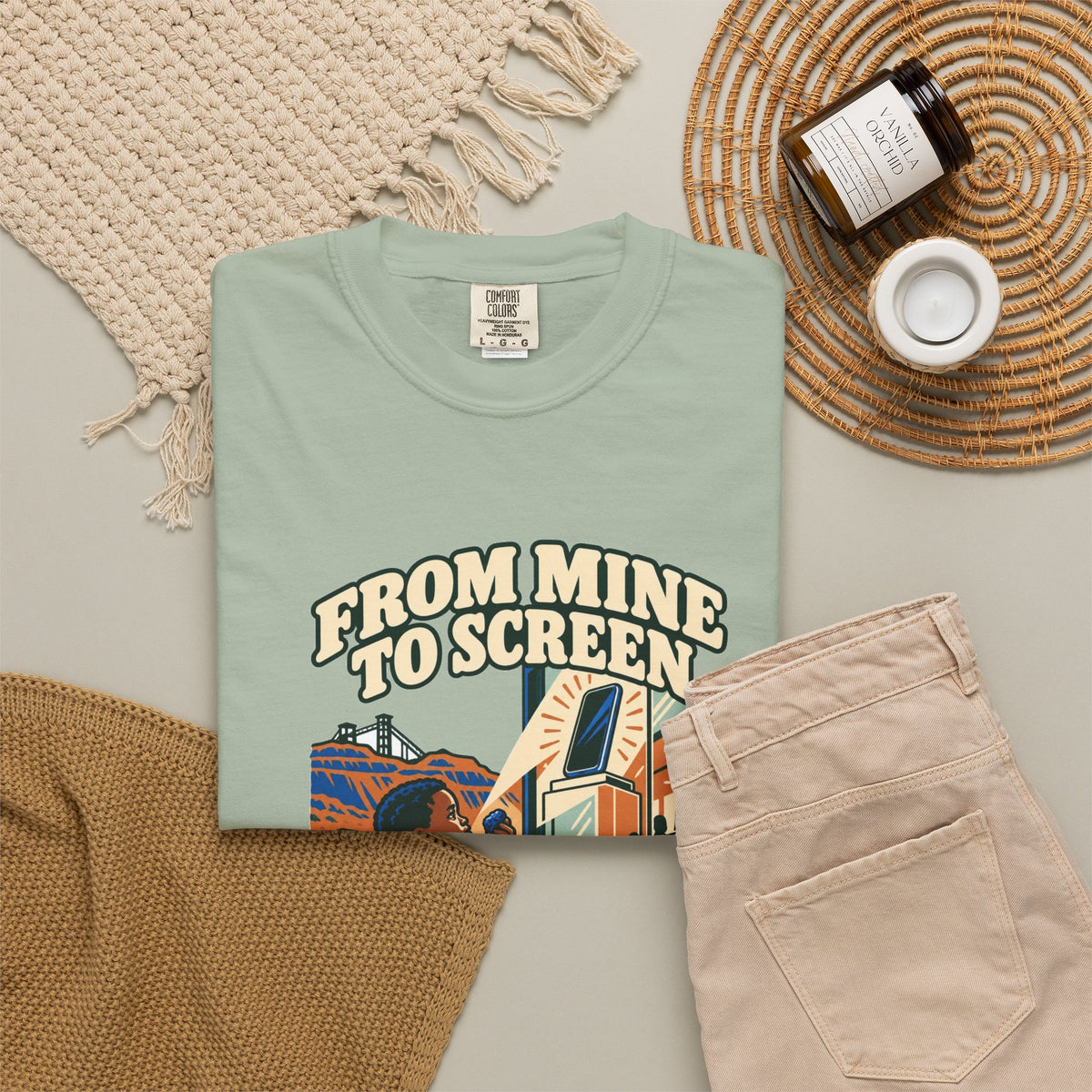 T-shirt message social « From Mine to Screen »