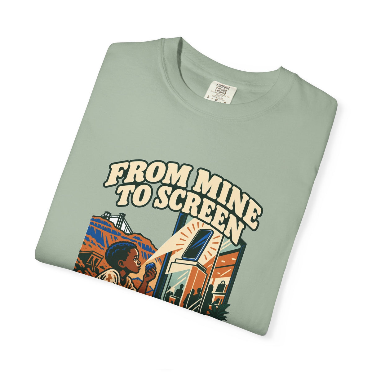 T-shirt message social « From Mine to Screen »