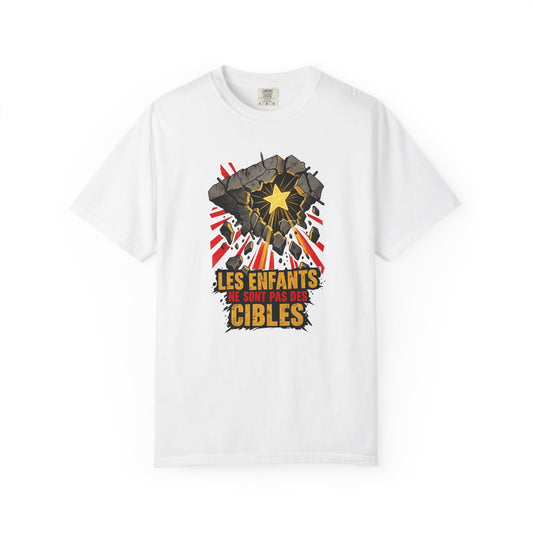 T-shirt unisexe « Les enfants ne sont pas des cibles »