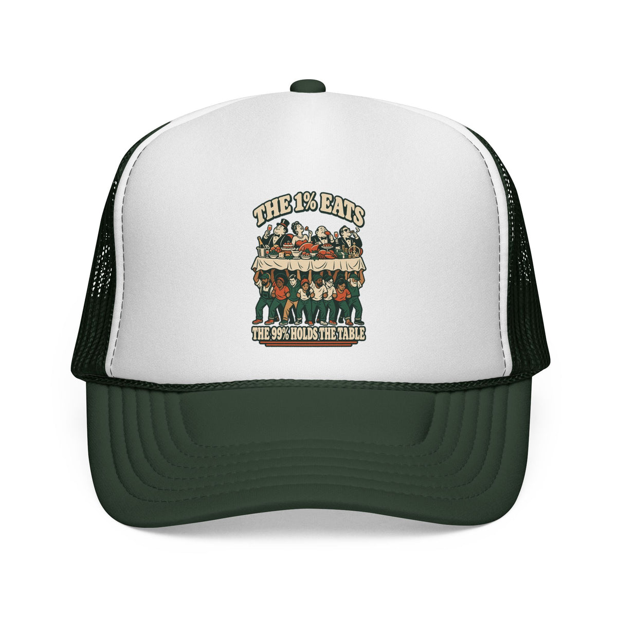 Casquette trucker message social « The 1% Eats »