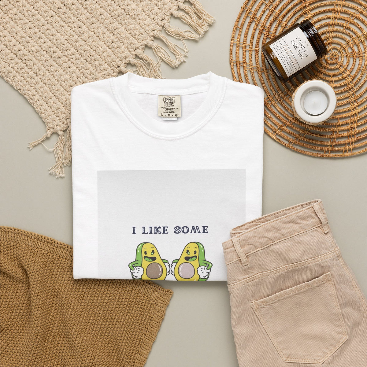 T-shirt rétro humour avocat « I Like Some Avocuddles »