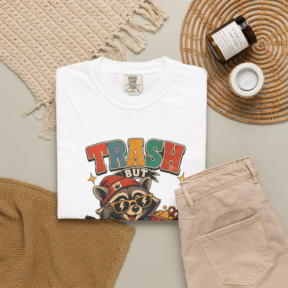 T-shirt rétro humour « Trash But Make It Fashion »