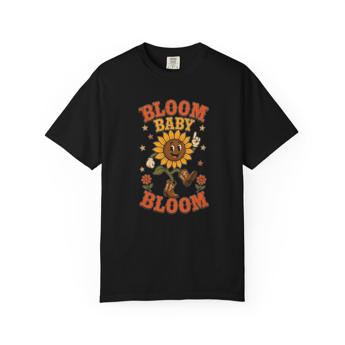T-shirt rétro humour fleurs « Bloom Baby Bloom »