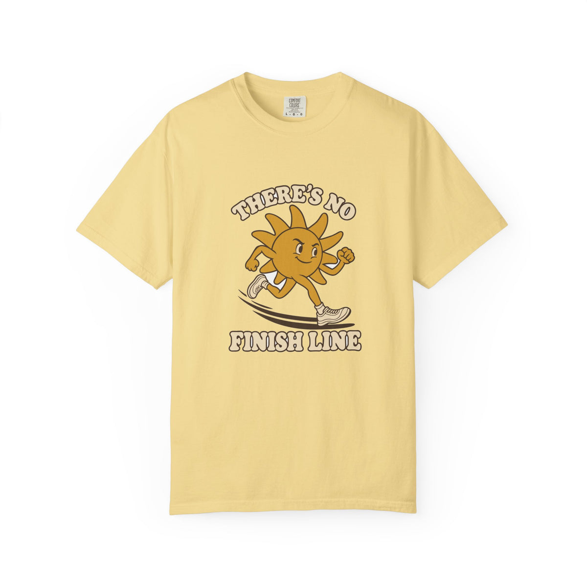 T-shirt course à pied rétro « Soleil Mascotte »