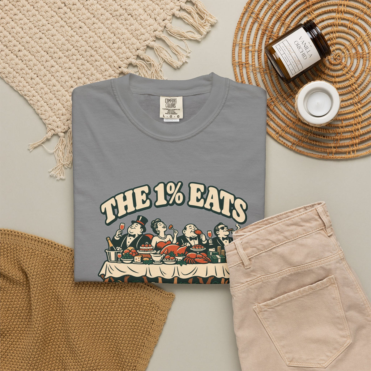 T-shirt message social « The 1% Eats »