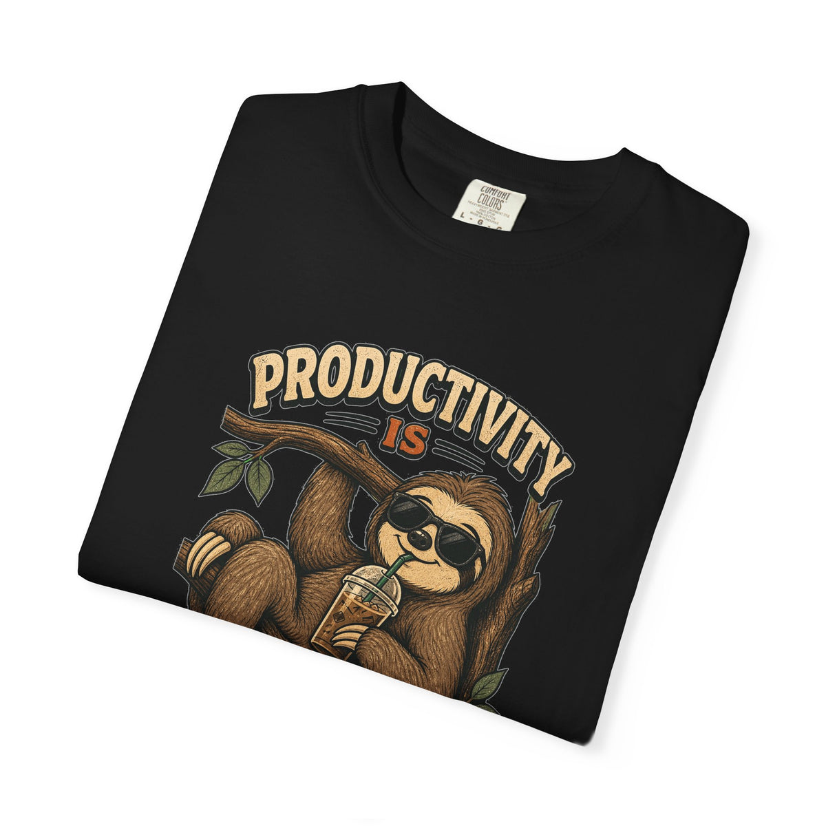 T-shirt rétro humour « Productivity Is Overrated »