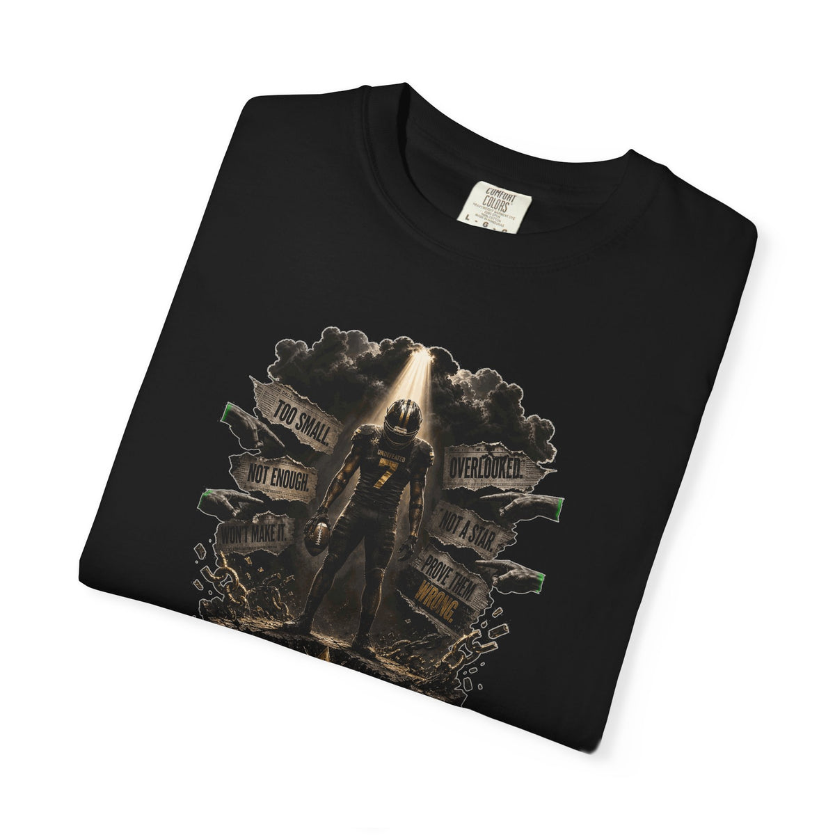 T-shirt soccer motivation « Against the World »