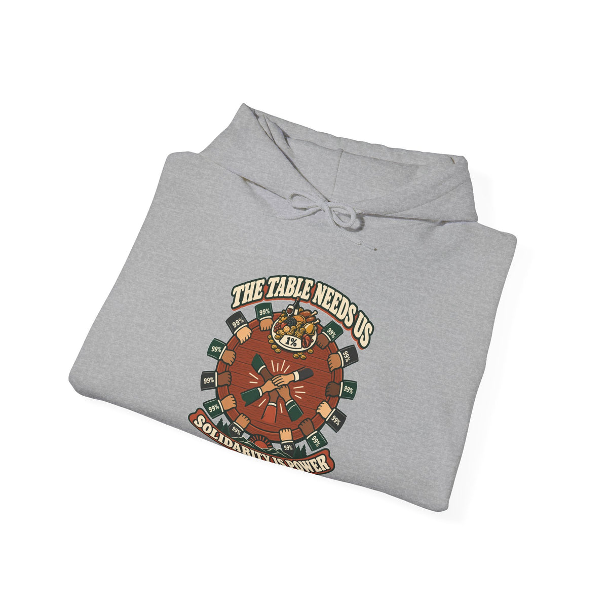 Hoodie message social « The Table Needs Us »