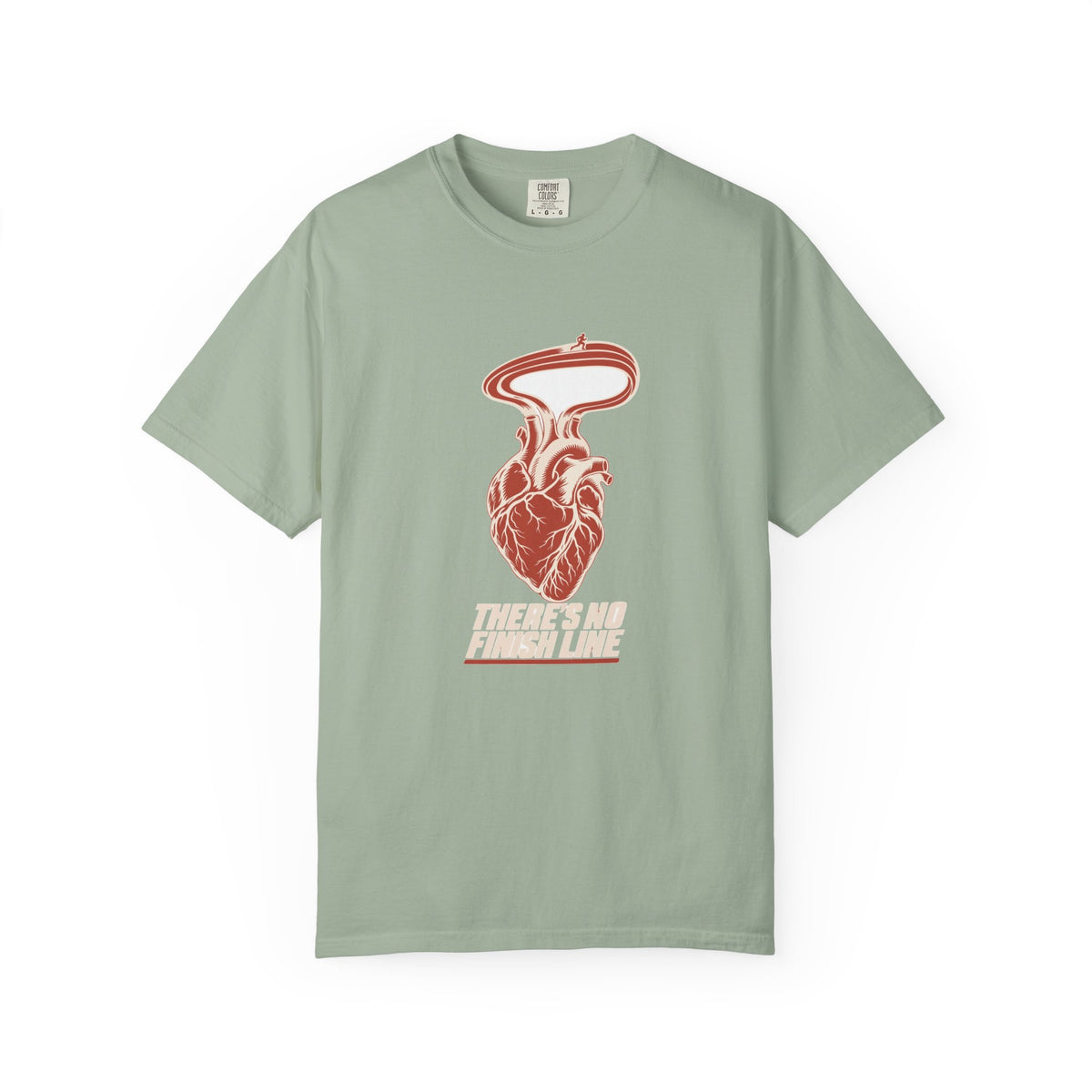 T-shirt course à pied rétro « Cœur de Piste »