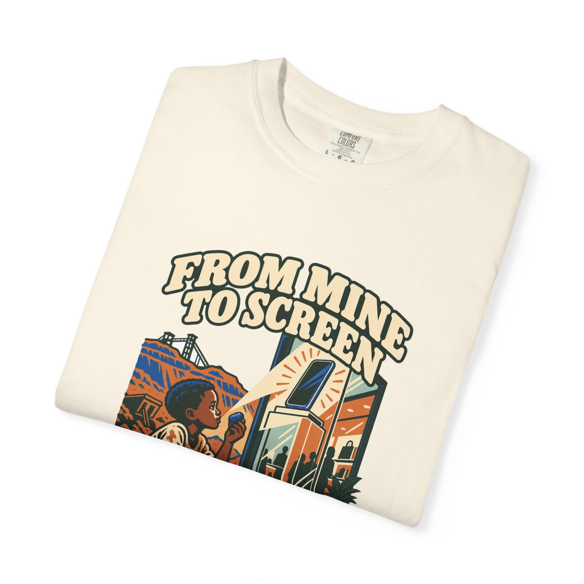 T-shirt message social « From Mine to Screen »