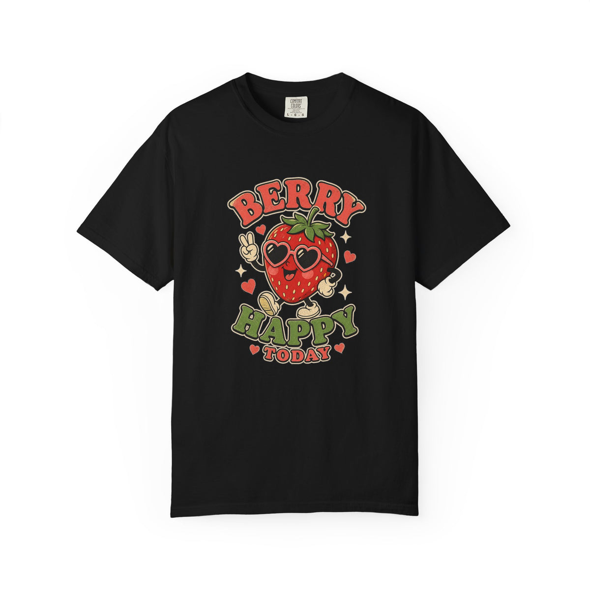 T-shirt rétro humour baies « Berry Happy Today »