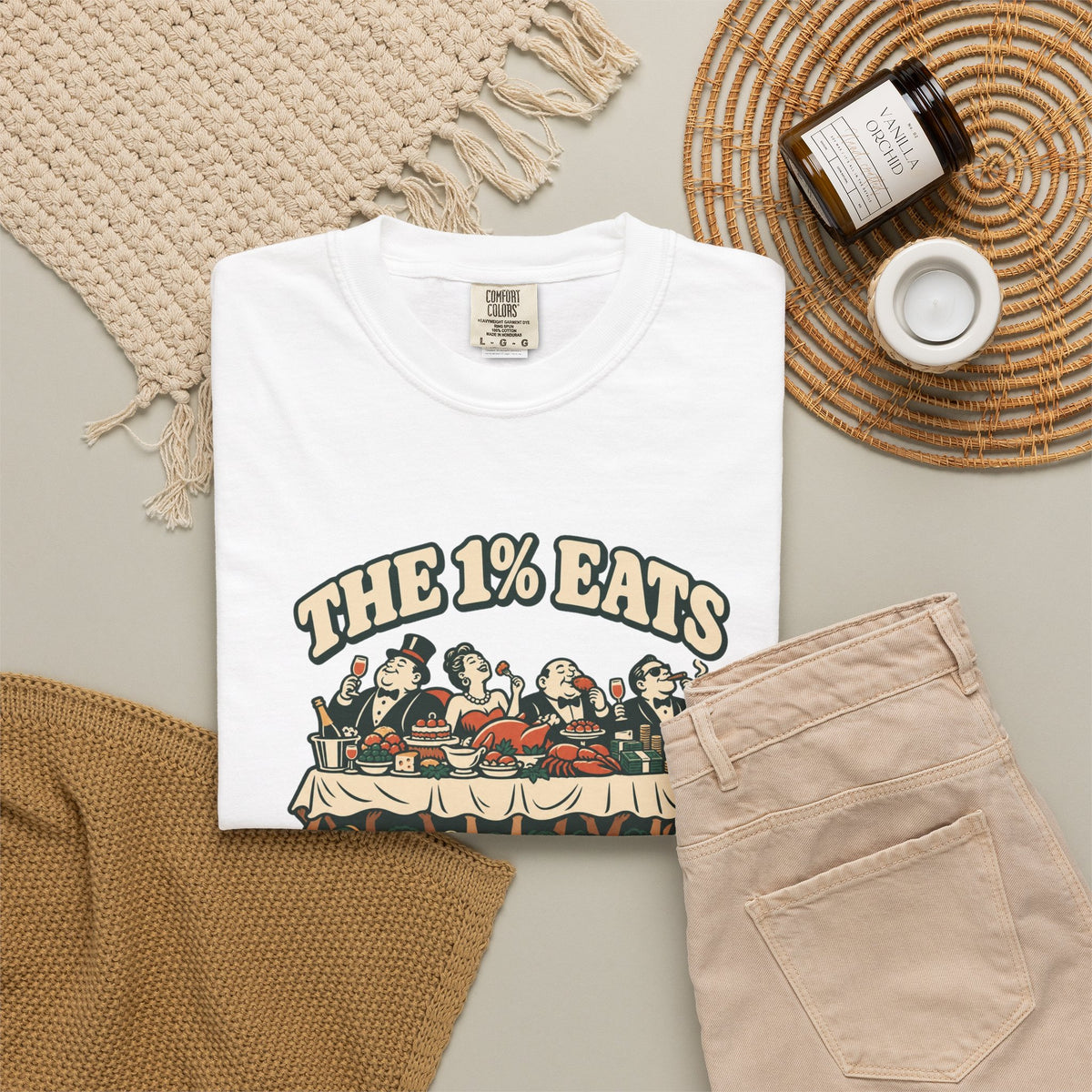 T-shirt message social « The 1% Eats »