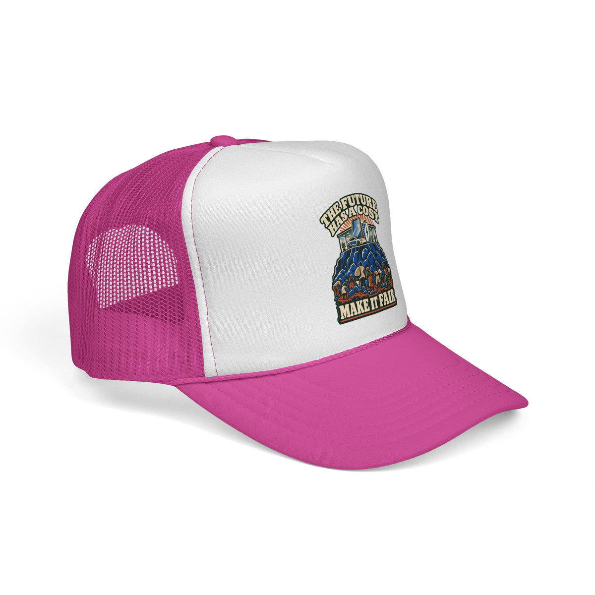 Casquette trucker message social « The Future Has a Cost »