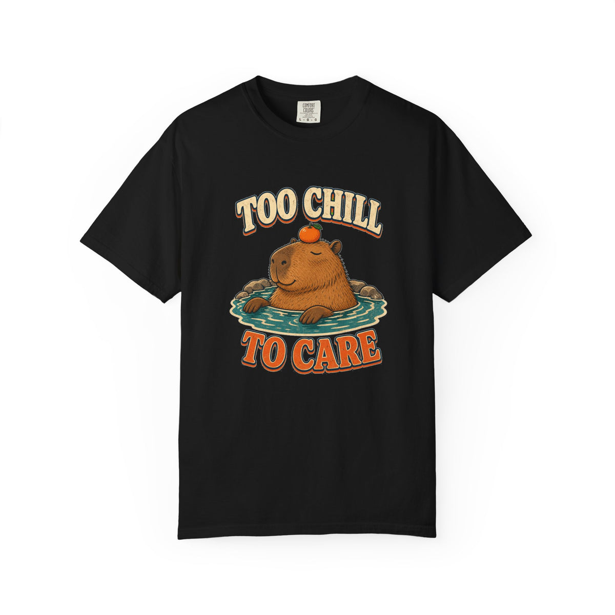 T-shirt rétro humour « Too Chill to Care »