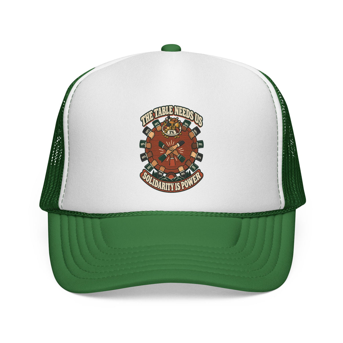Casquette trucker message social « The Table Needs Us »