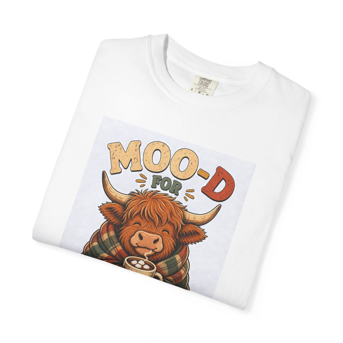 T-shirt rétro humour vache « Moo-d for Hibernation »