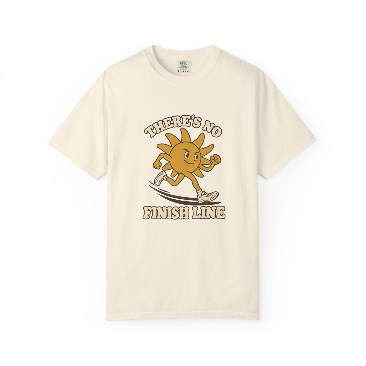 T-shirt course à pied rétro « Soleil Mascotte »