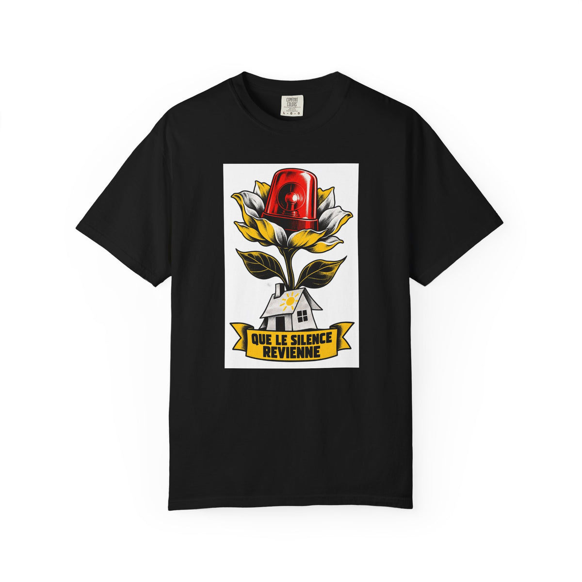 T-shirt solidarité enfance « Que le silence revienne »
