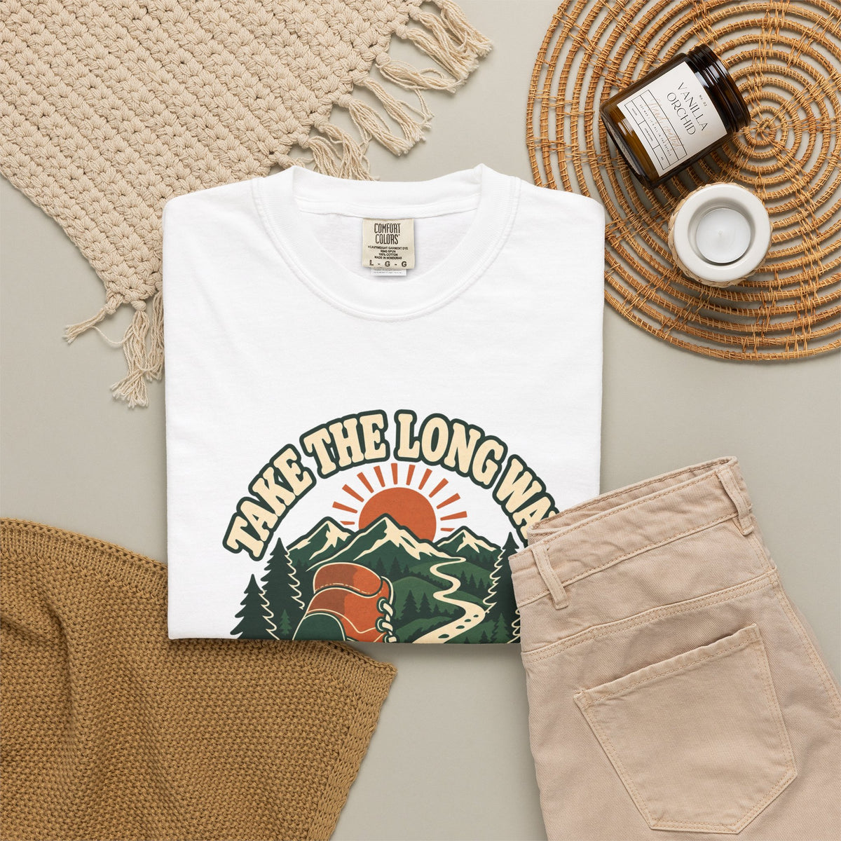 T-shirt plein air canadien « Take the Long Way »