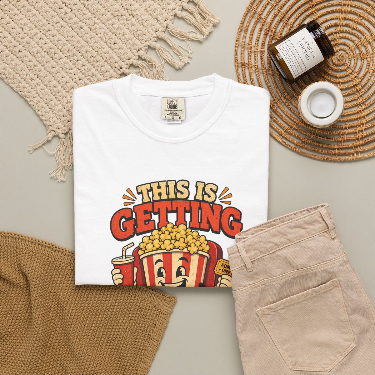 T-shirt rétro humour beurre « This Is Getting Buttery »