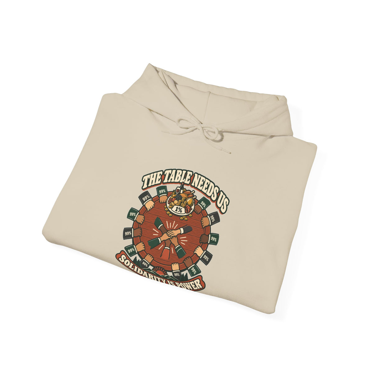Hoodie message social « The Table Needs Us »