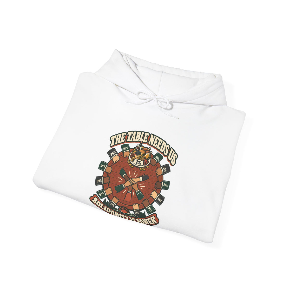 Hoodie message social « The Table Needs Us »