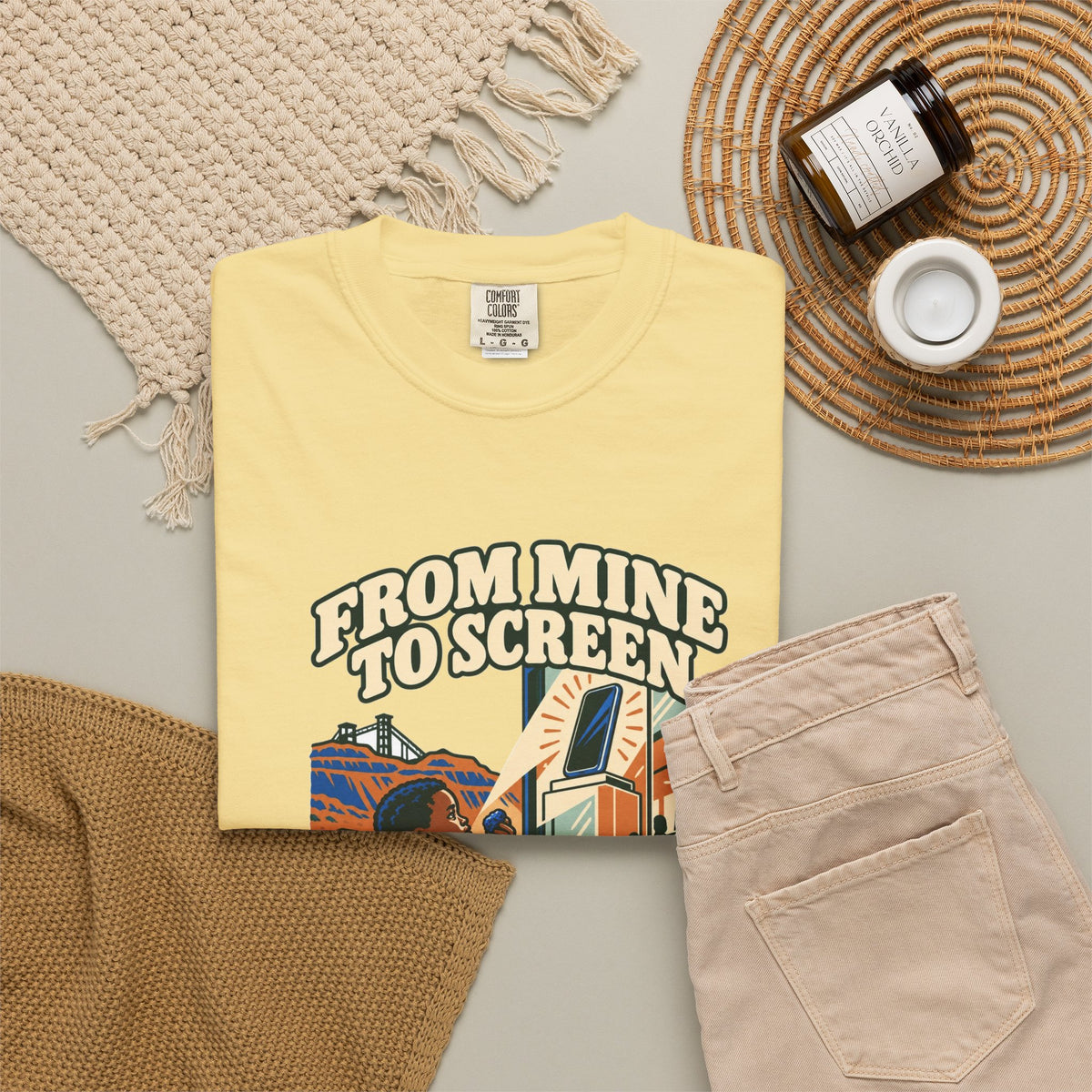 T-shirt message social « From Mine to Screen »