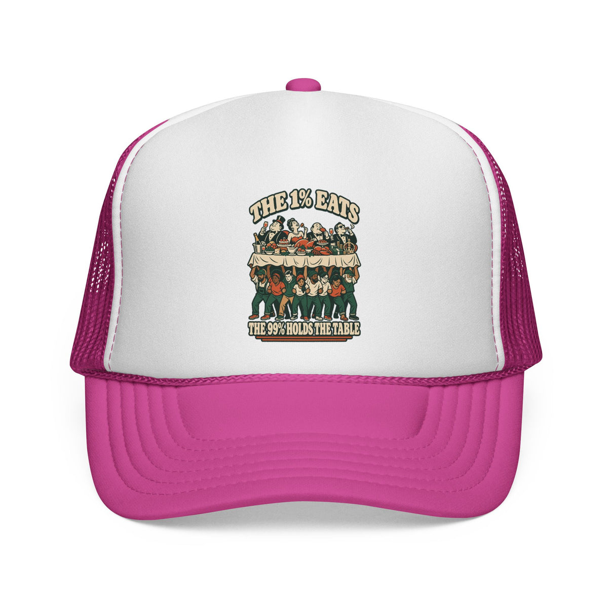 Casquette trucker message social « The 1% Eats »