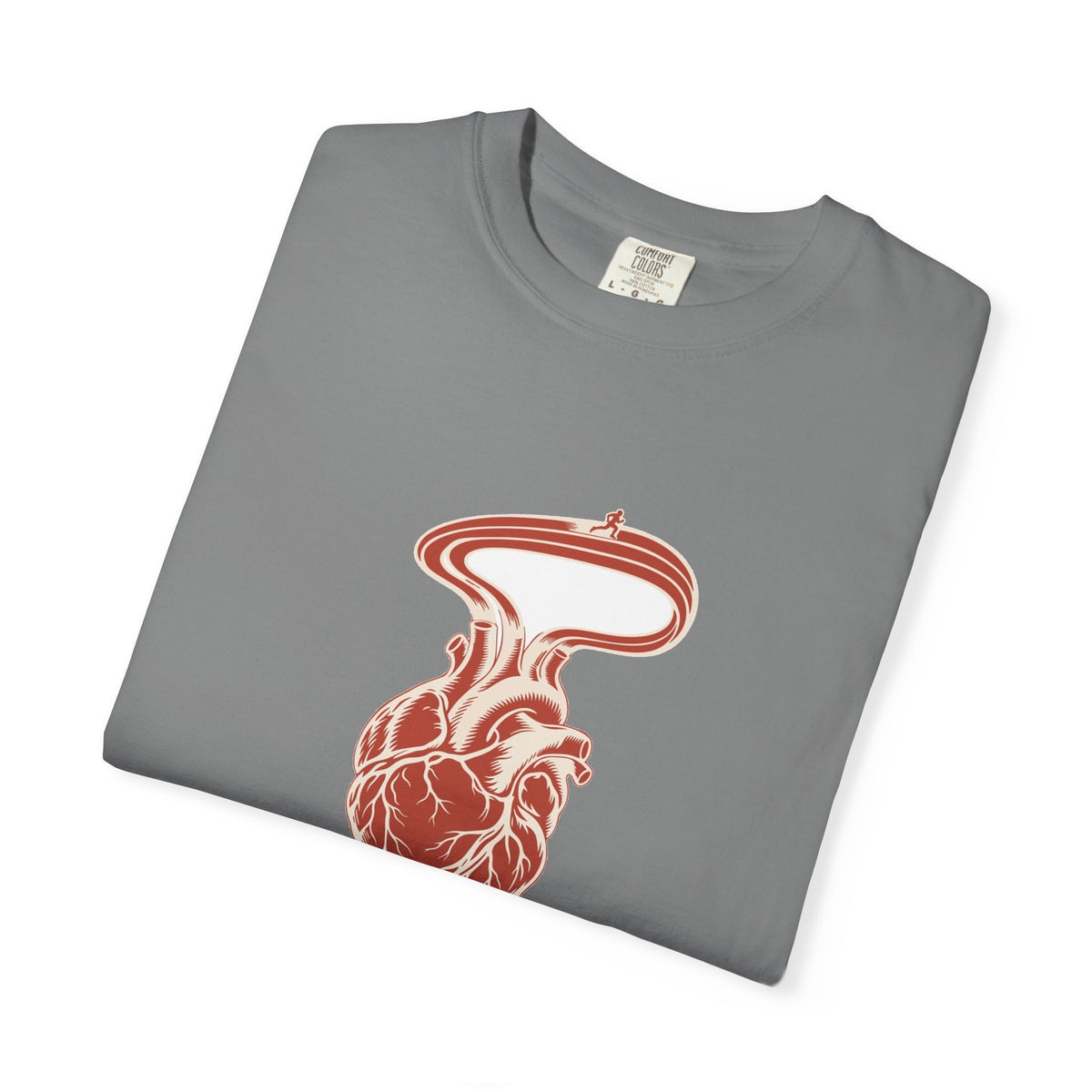 T-shirt course à pied rétro « Cœur de Piste »