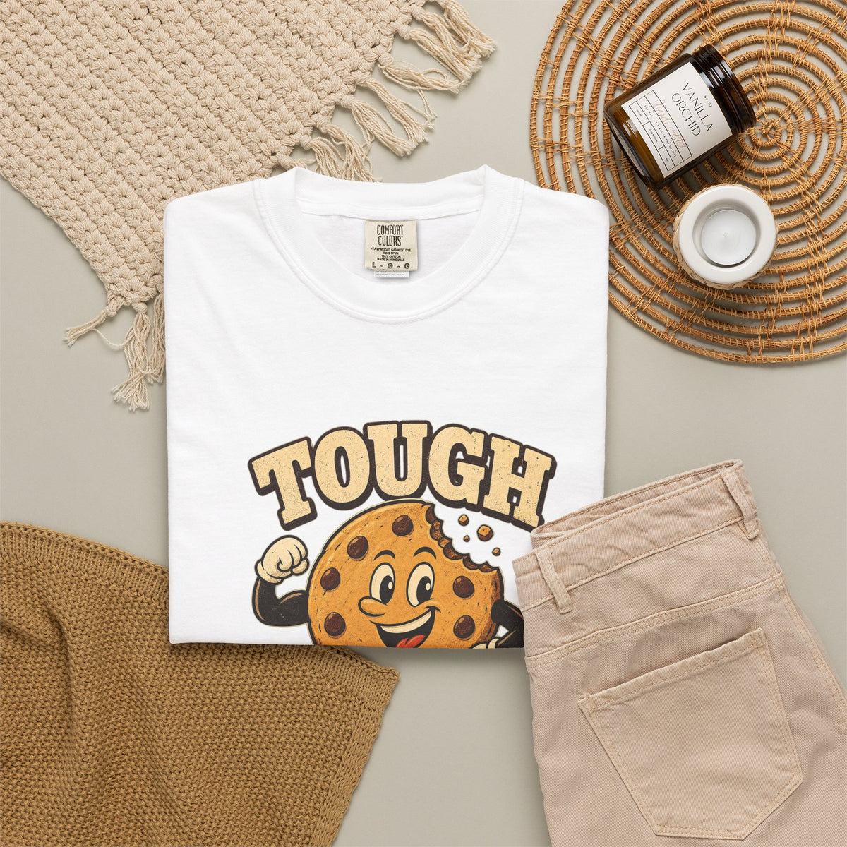 T-shirt rétro humour biscuit « Tough Cookie »