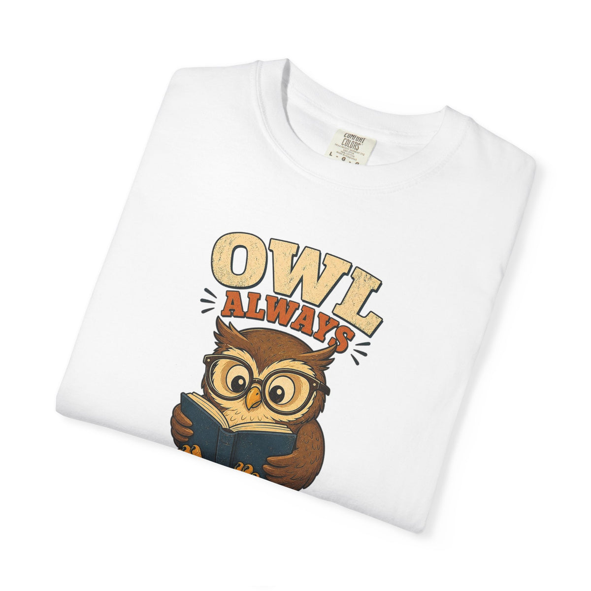T-shirt rétro humour hibou « Owl Always Read One More Chapter »