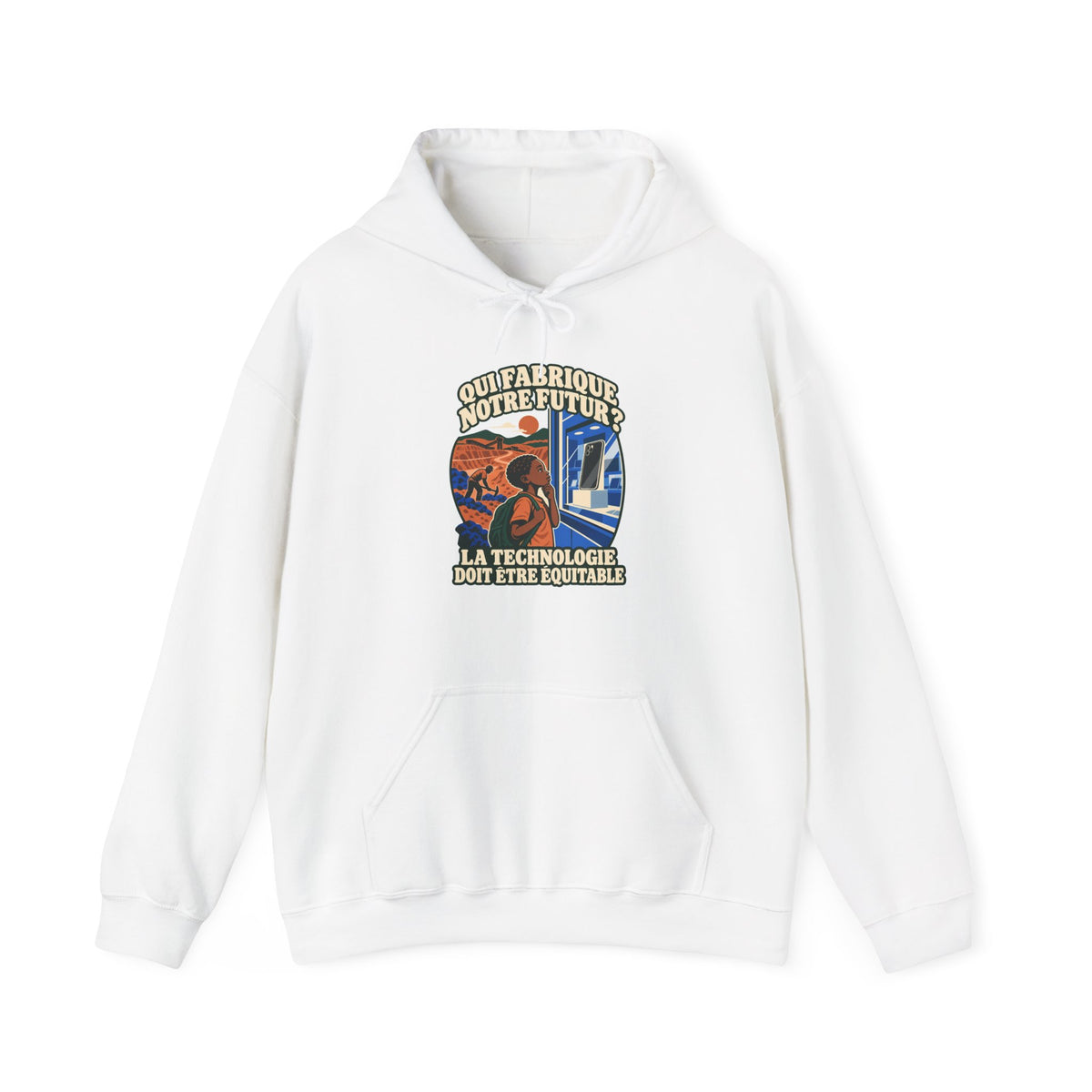 Hoodie « Qui fabrique notre futur? »
