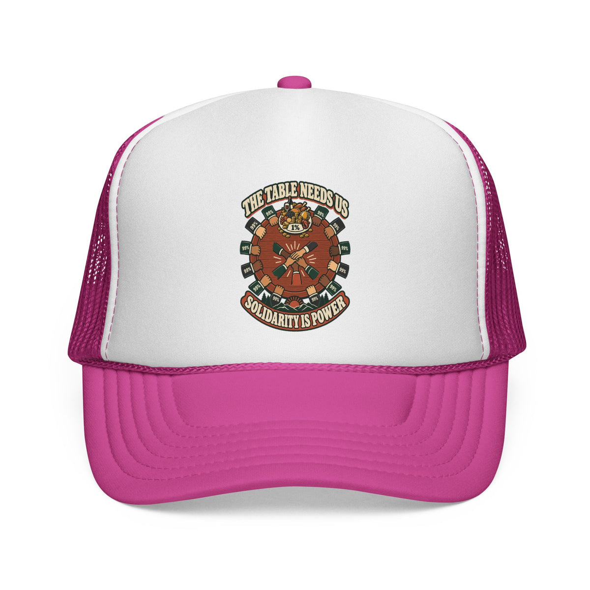 Casquette trucker message social « The Table Needs Us »