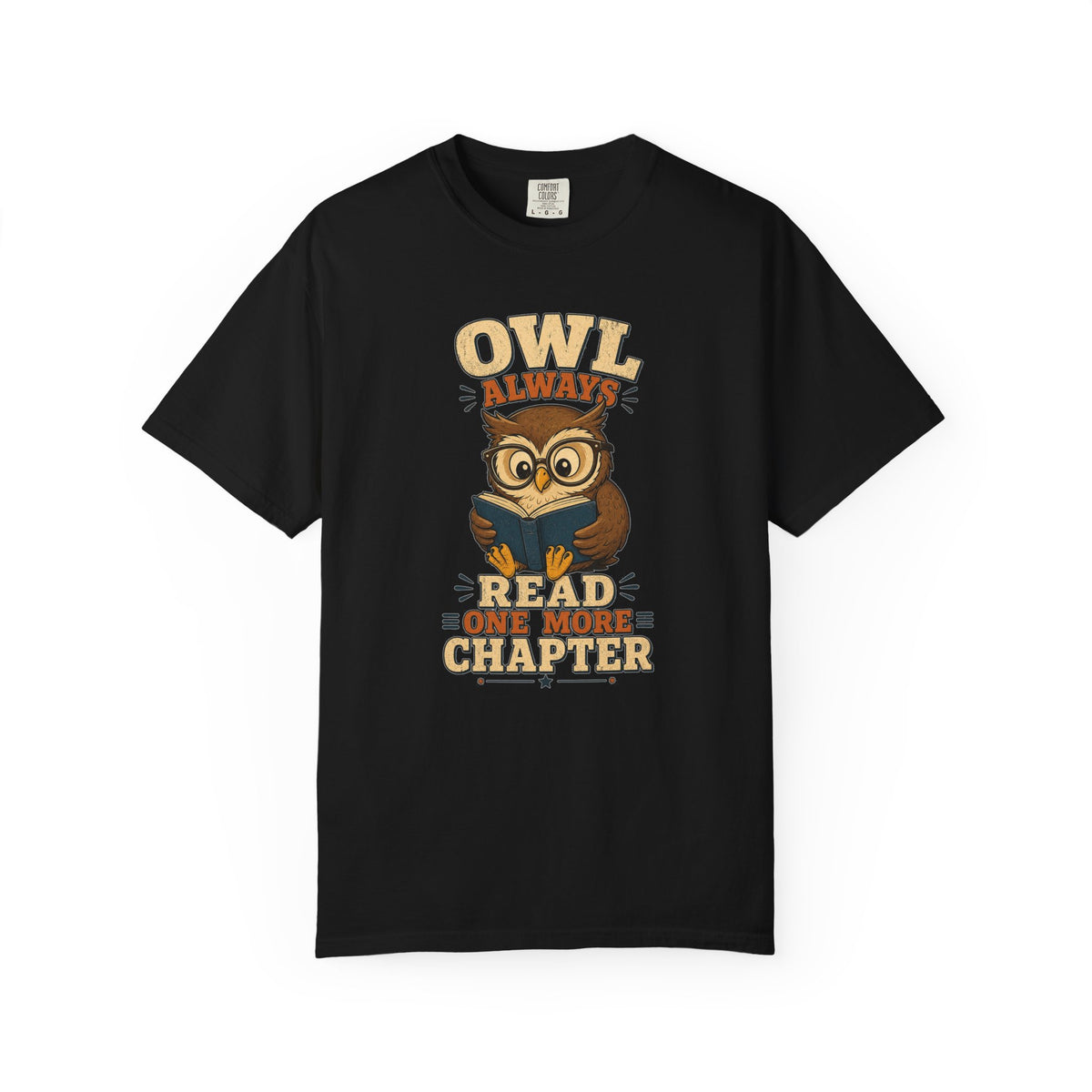 T-shirt rétro humour hibou « Owl Always Read One More Chapter »
