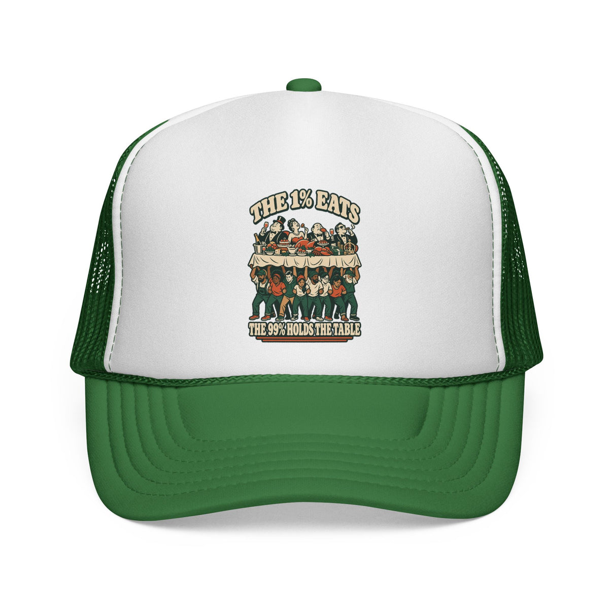 Casquette trucker message social « The 1% Eats »