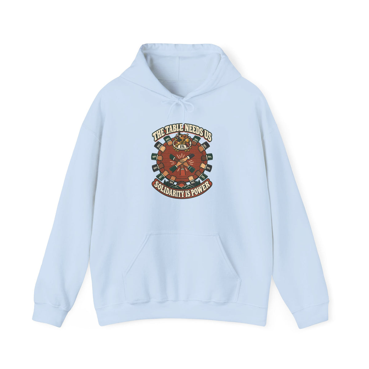 Hoodie message social « The Table Needs Us »