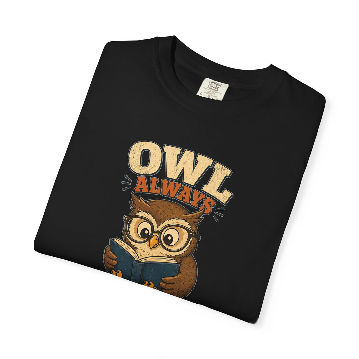 T-shirt rétro humour hibou « Owl Always Read One More Chapter »