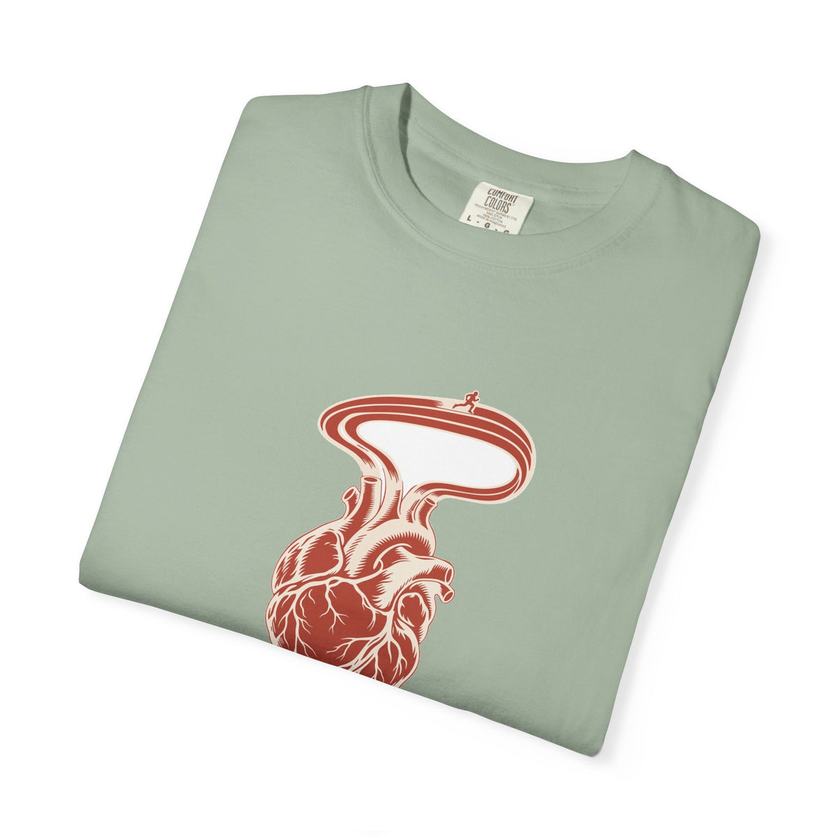 T-shirt course à pied rétro « Cœur de Piste »