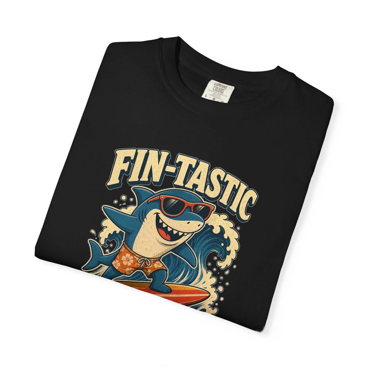 T-shirt rétro humour poisson « Fin-tastic Vibes Only »