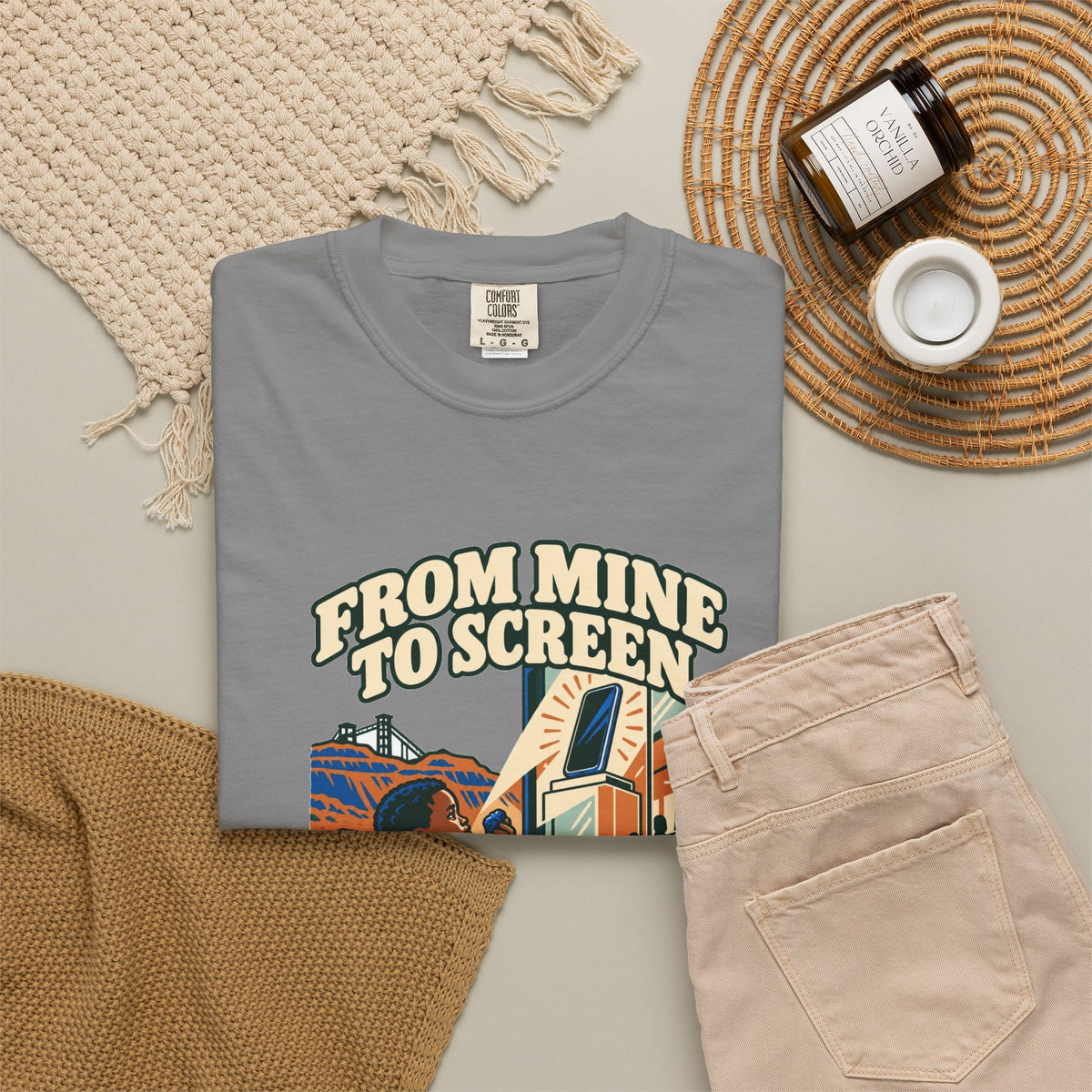 T-shirt message social « From Mine to Screen »