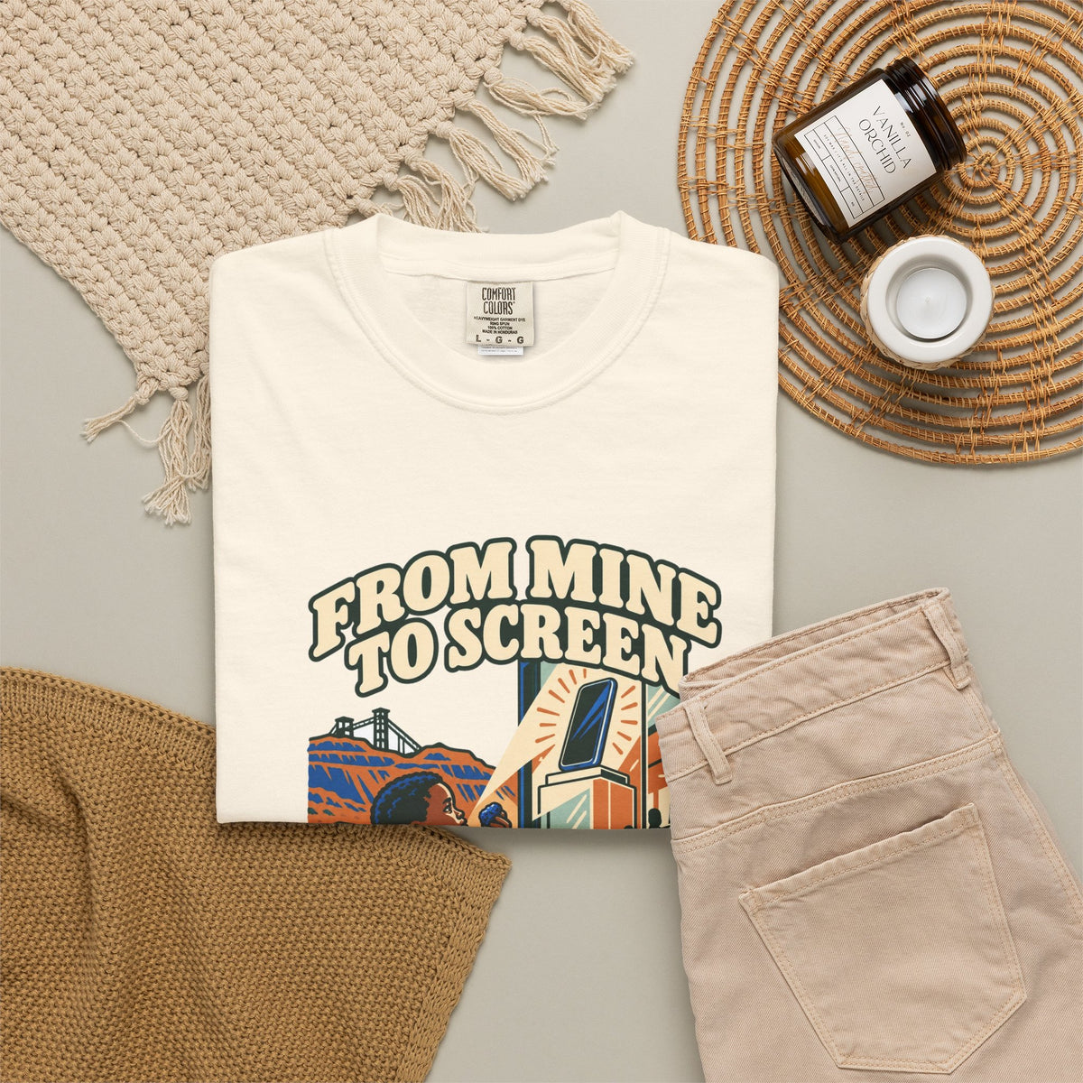 T-shirt message social « From Mine to Screen »