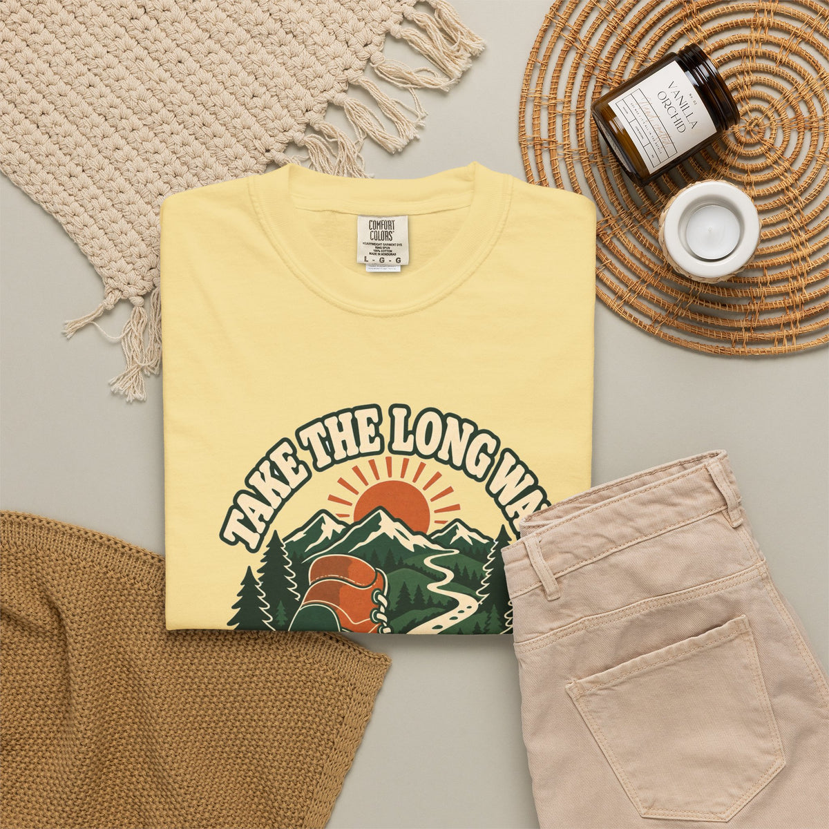 T-shirt plein air canadien « Take the Long Way »