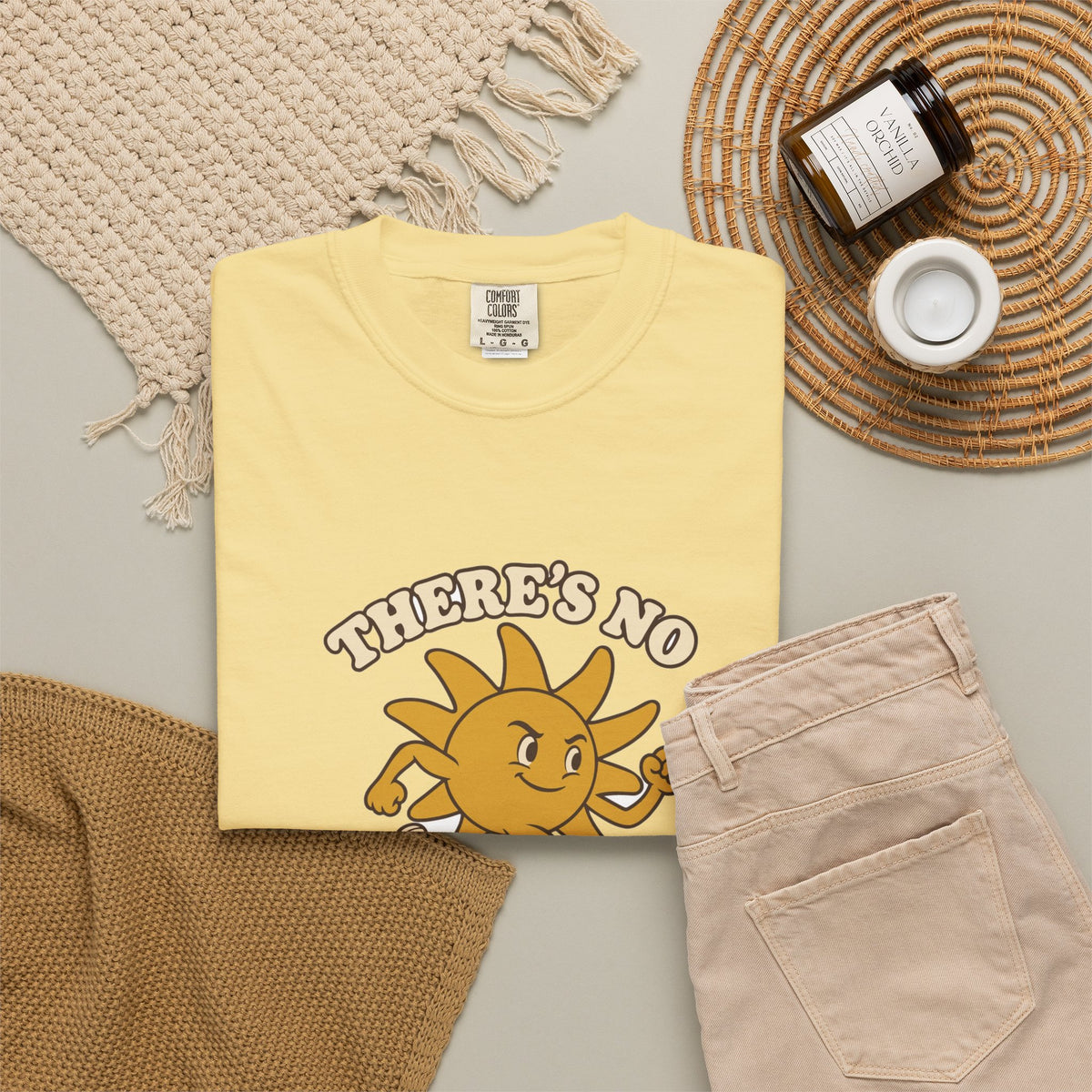 T-shirt course à pied rétro « Soleil Mascotte »