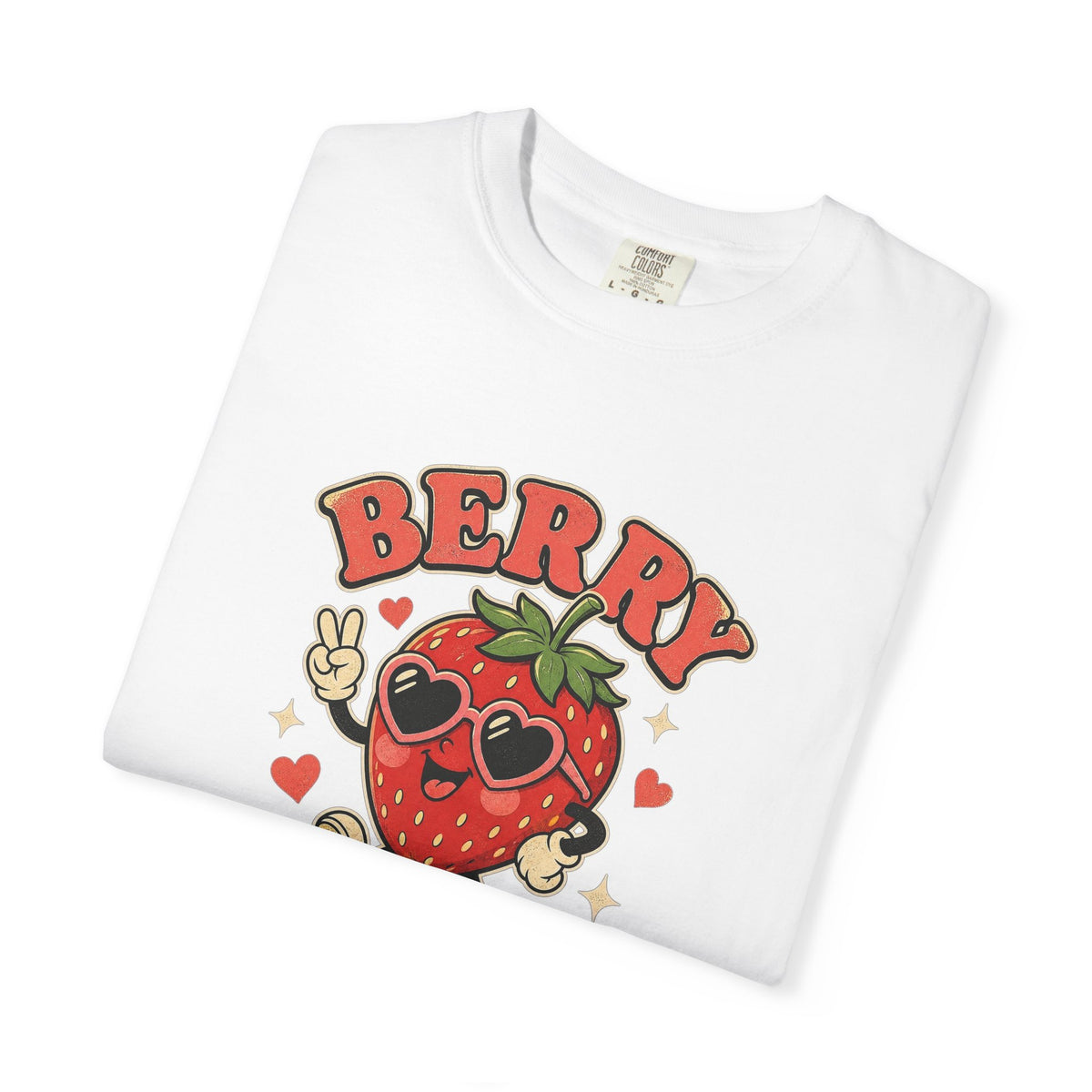 T-shirt rétro humour baies « Berry Happy Today »