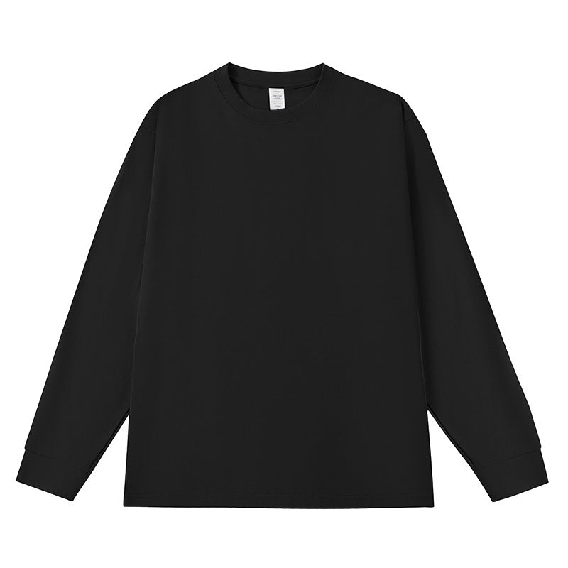 T-shirt manches longues en coton NORTHÉA – Noir