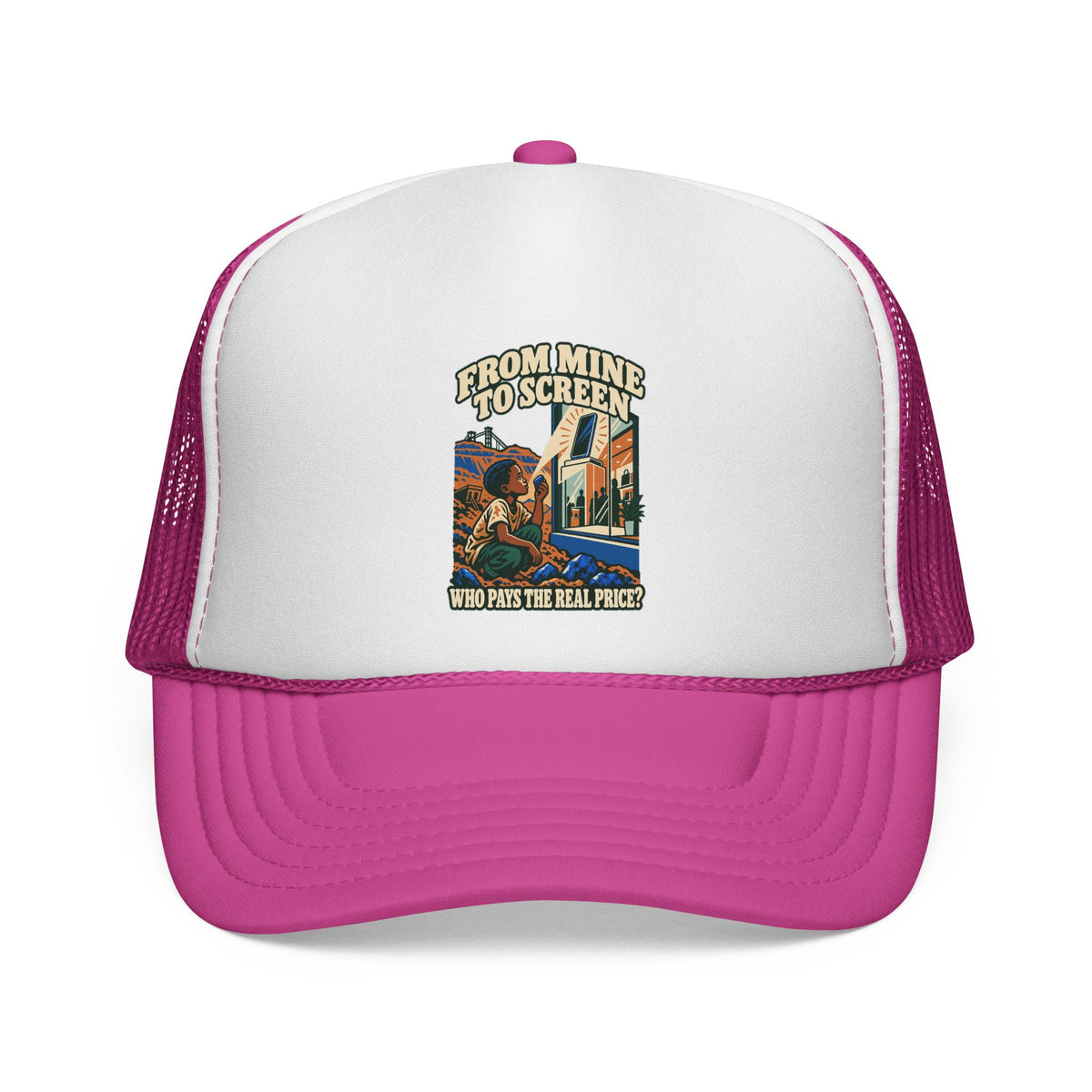 Casquette trucker message social « From Mine to Screen »